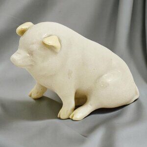 Vintage Belleek Ireland Porcelain Pig 6th Mark/3rd Green
